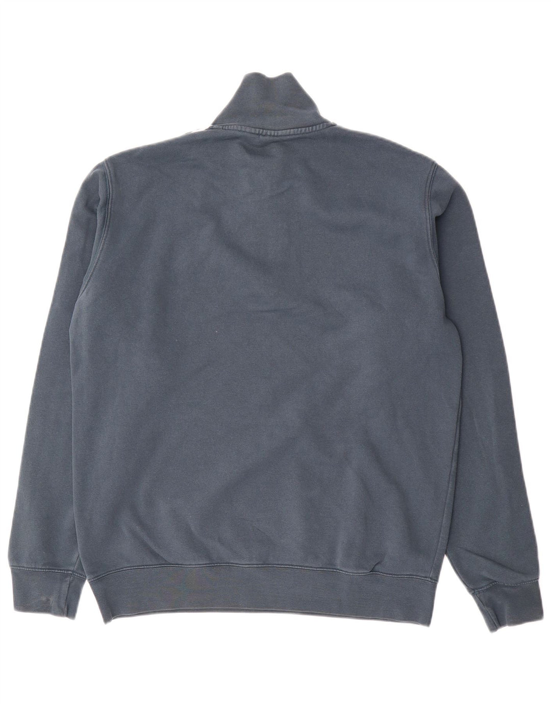 Adidas Herren-Sweatshirt mit Reißverschluss am Hals, mittelgraue Baumwolle