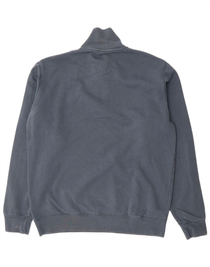 Adidas Herren-Sweatshirt mit Reißverschluss am Hals, mittelgraue Baumwolle