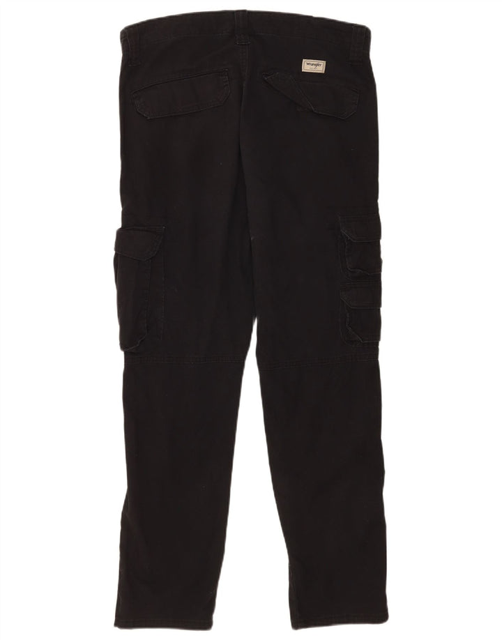 Wrangler Mens Regular Tapered Cargo Trousers W32 L30 Black Cotton