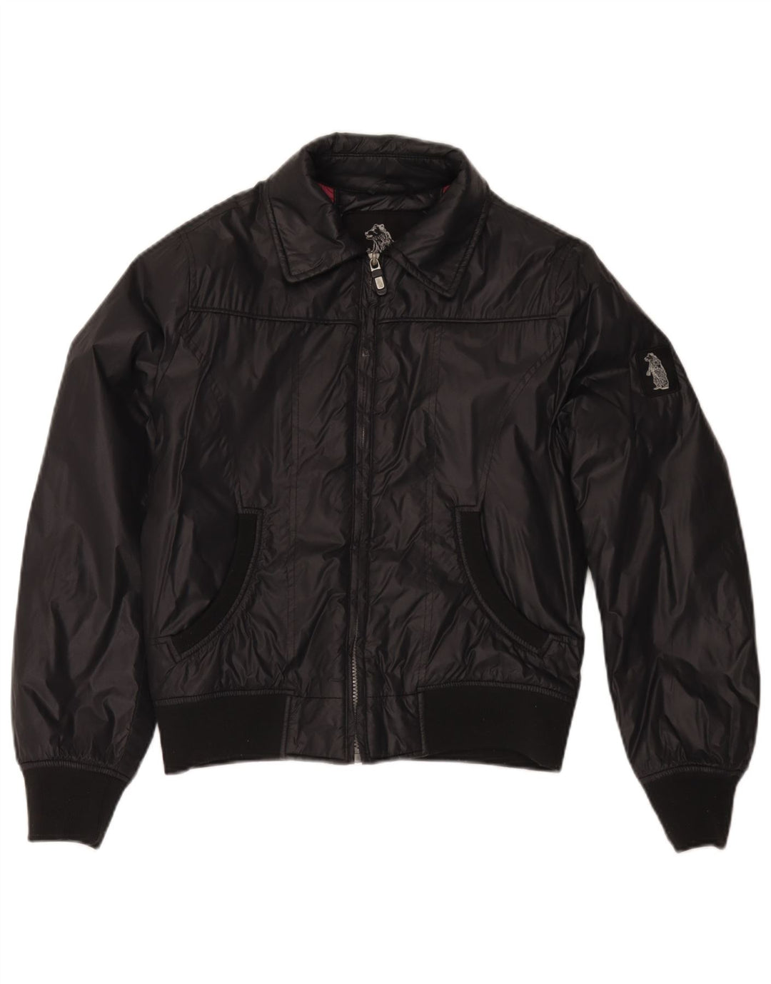 Refrigue Womens Bomber Jacket UK 14 Medium Black Nylon