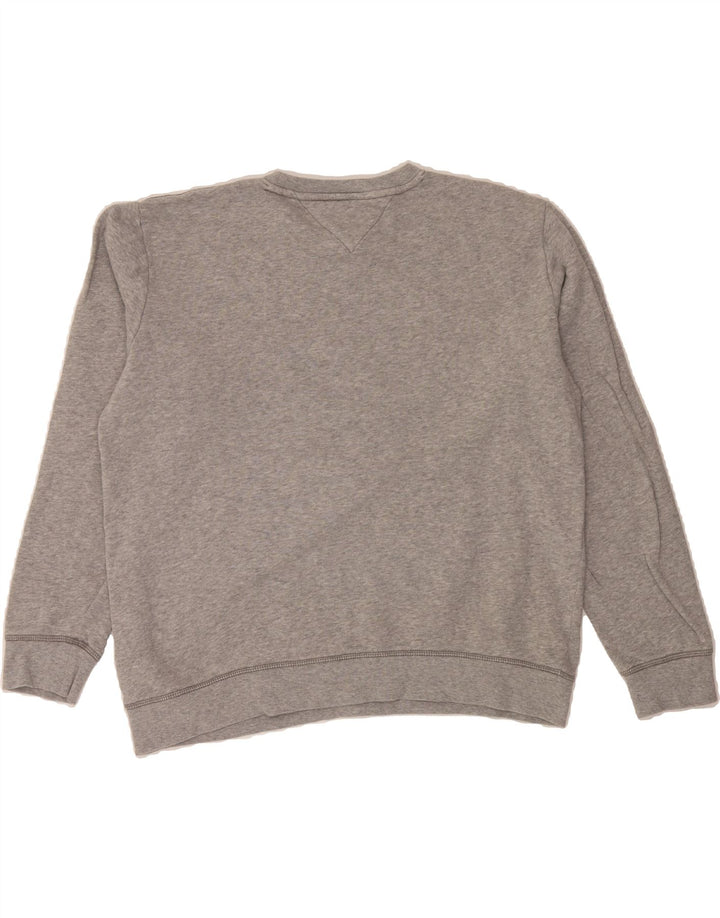 TOMMY HILFIGER Womens Oversized Graphic Sweatshirt Jumper UK 18 XL Grey Vintage Tommy Hilfiger and Second-Hand Tommy Hilfiger from Messina Hembry 