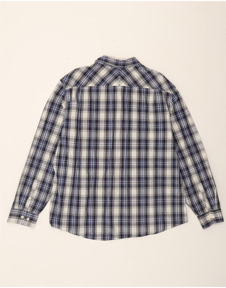 DOCKERS Herrenhemd 2XL Marineblau kariert Baumwolle
