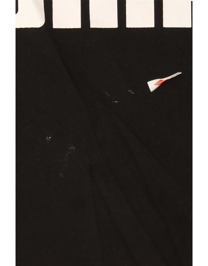 Puma Mens Graphic T-Shirt Top Small Black Cotton