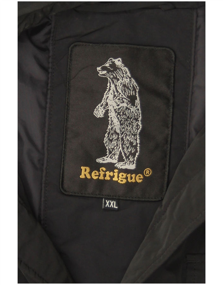 Refrigue Herren-Utility-Jacke UK 44 2XL Marineblaues Polyester