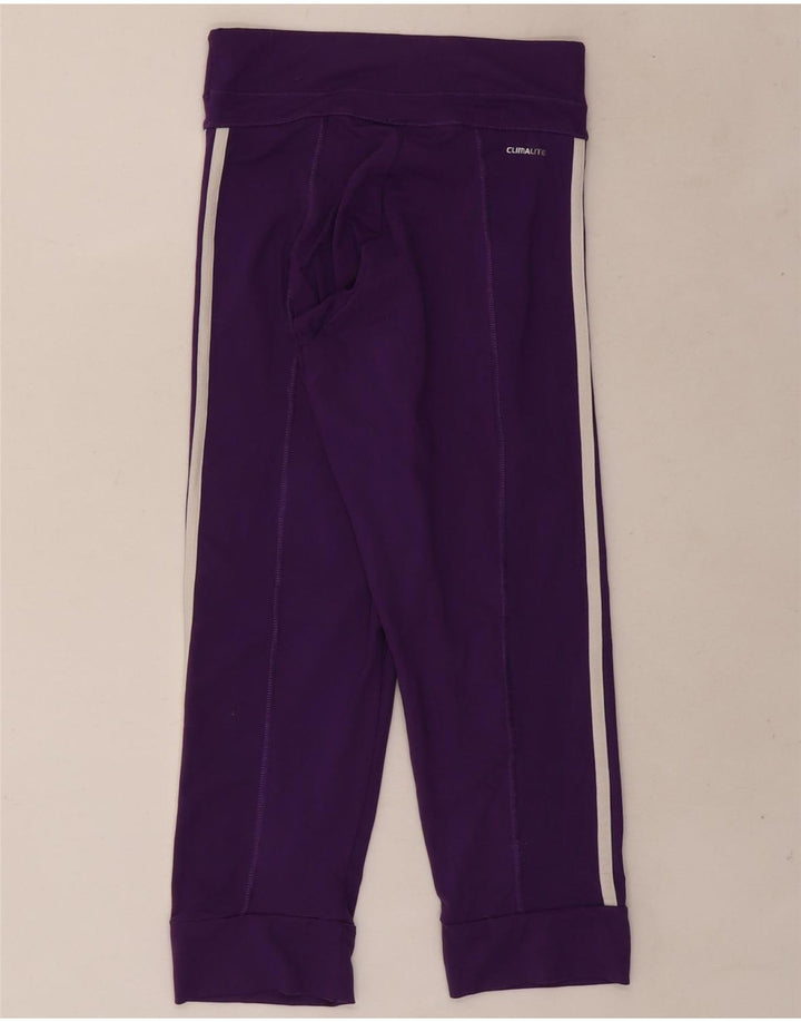 Adidas Womens Climalite Leggings UK 0/2 2XS Purple Polyester