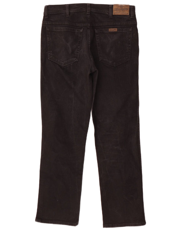 Мужские прямые джинсы Wrangler стандартного кроя W34 L30, черный хлопок