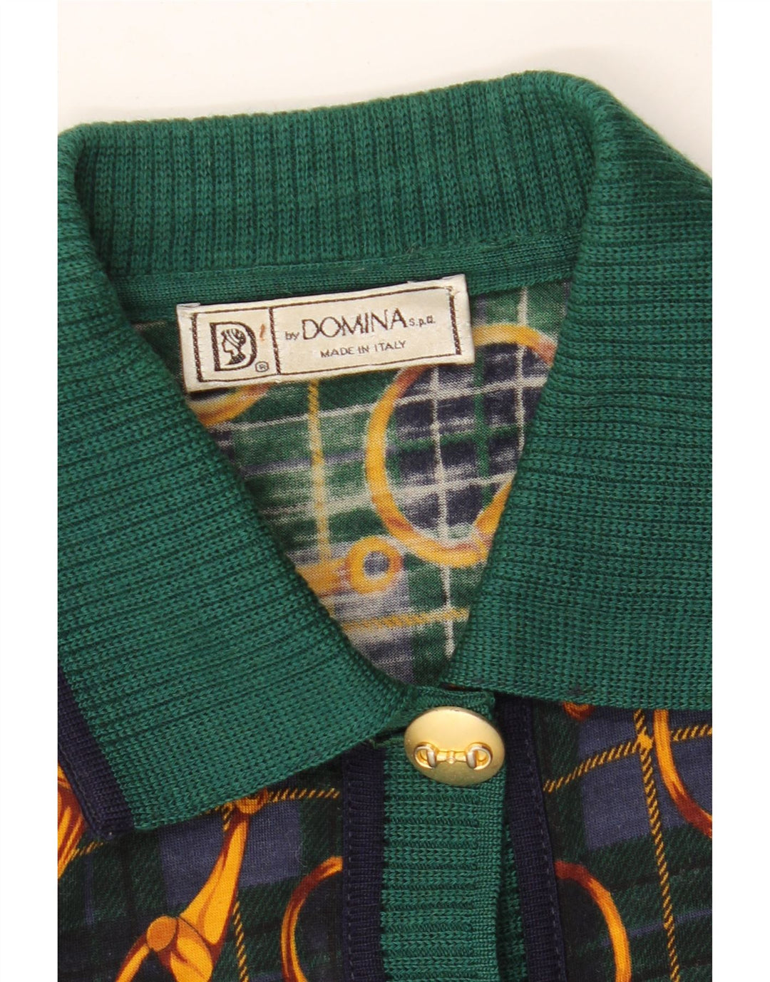 DOMINA Womens Abstract Pattern Cardigan Sweater UK 20 2XL Green