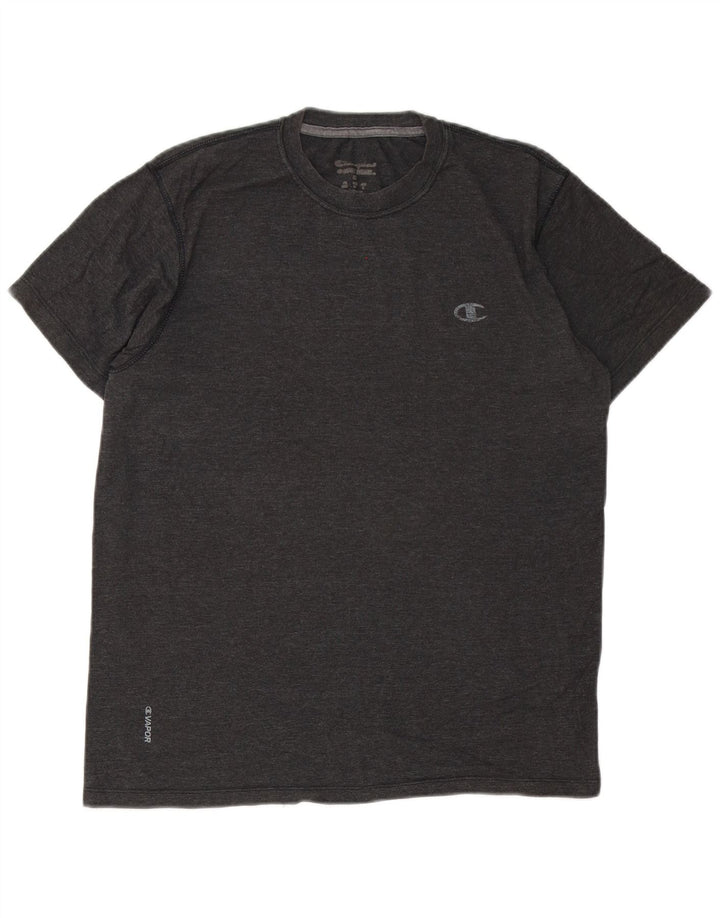 Champion Mens T-Shirt Top Medium Grey Cotton