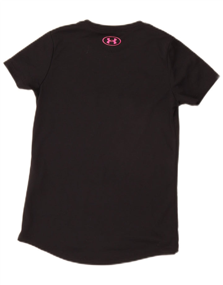 Under Armour Mädchen-T-Shirt mit Grafik, 9–10 Jahre, mittelschwarzes Polyester