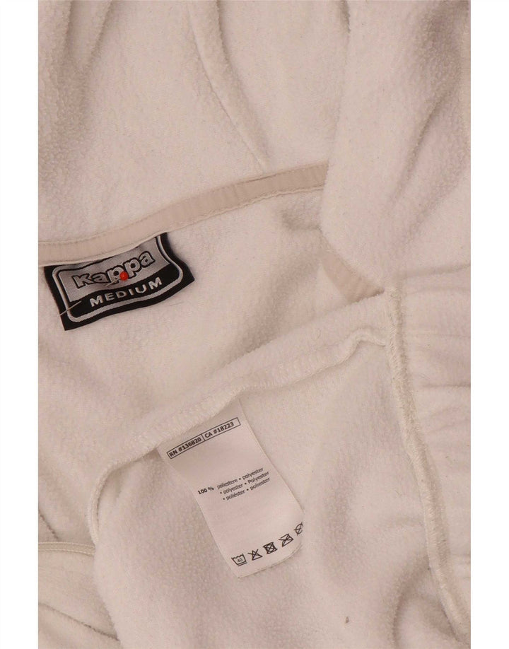 Kappa Herre grafisk fleecetrøje med hætte Medium White Colourblock Polyester