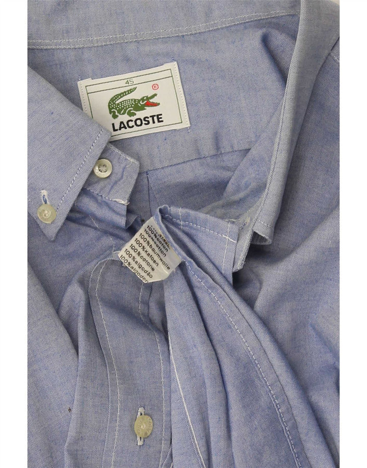 Camisa Lacoste Hombre Talla 45 XL Algodón Azul