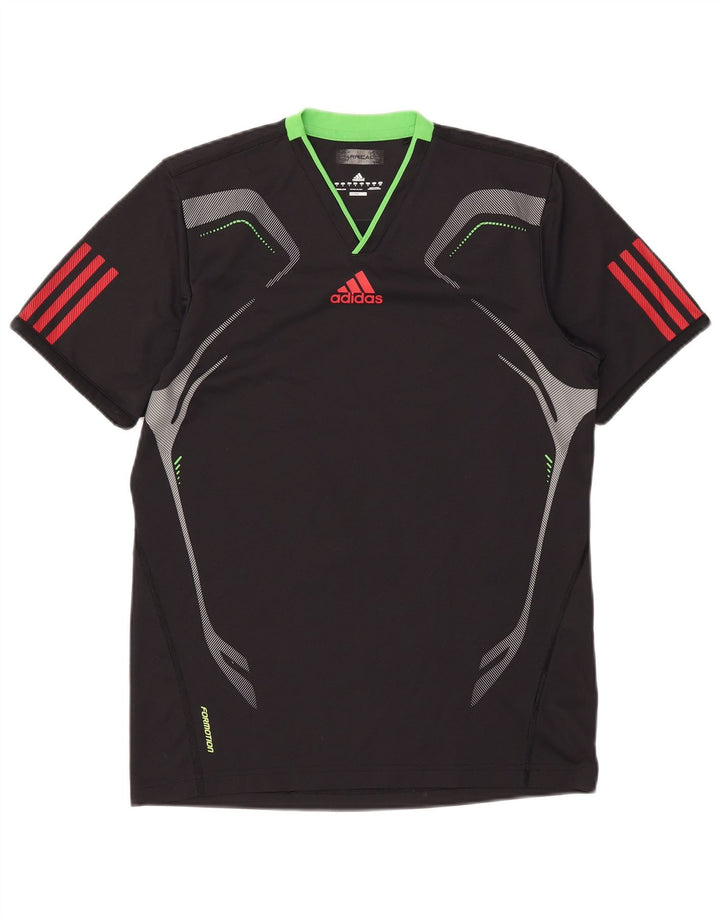 Adidas Herre Climacool T-Shirt Top Lille Sort Colourblock