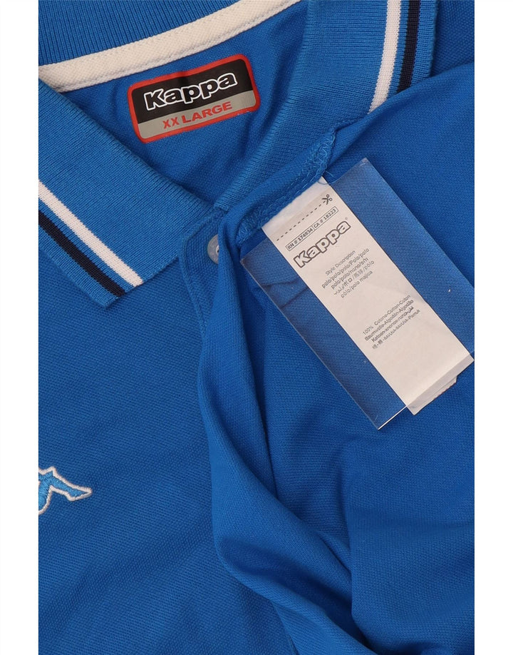 KAPPA Mens Polo Shirt 2XL Blue Cotton