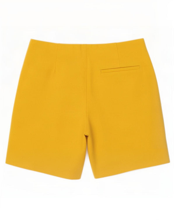 Zara Женские повседневные шорты с высокой талией, маленькие W27, желтые