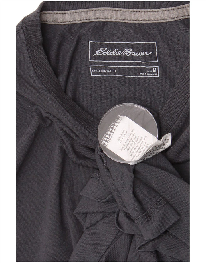 EDDIE BAUER Mens T-Shirt Top Medium Grey Cotton
