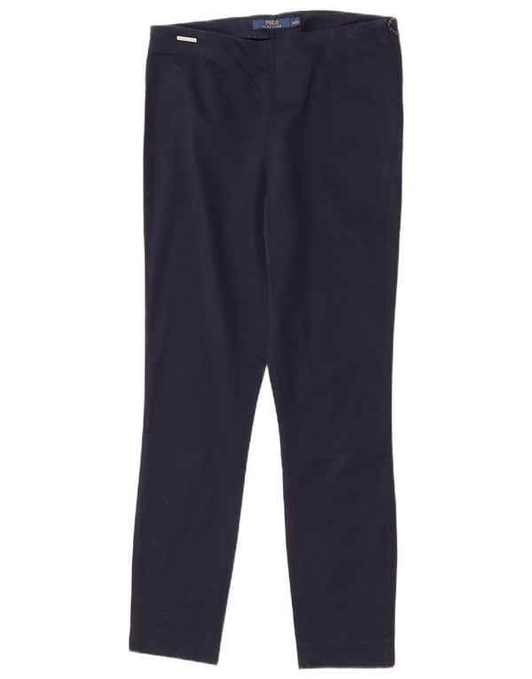 Polo Ralph Lauren Womens Slim Casual Trousers US 6 Medium W25 L27 Navy Blue