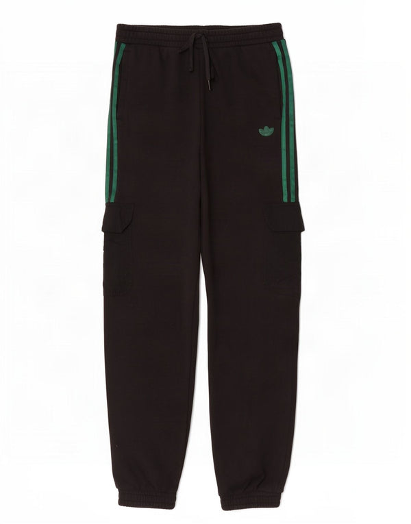 Adidas Womens Cargo Tracksuit Trousers Joggers UK 14 Medium Black Cotton