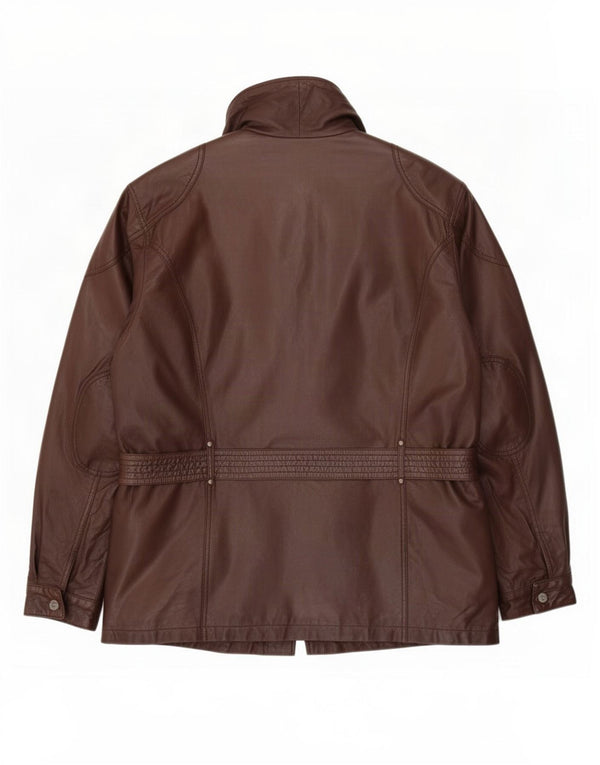 Mauritius Mens Leather Jacket IT 56 3XL Brown