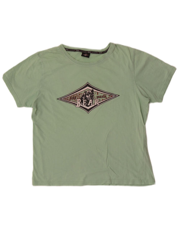 Bear Herre Grafisk T-Shirt Top Medium Grøn