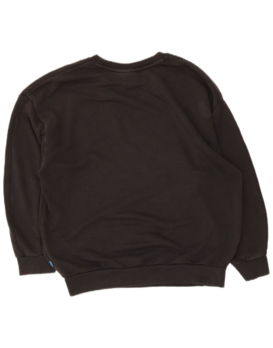 Adidas Womens Graphic Oversized Sweatshirt Jumper UK 12 Medium Black Cotton