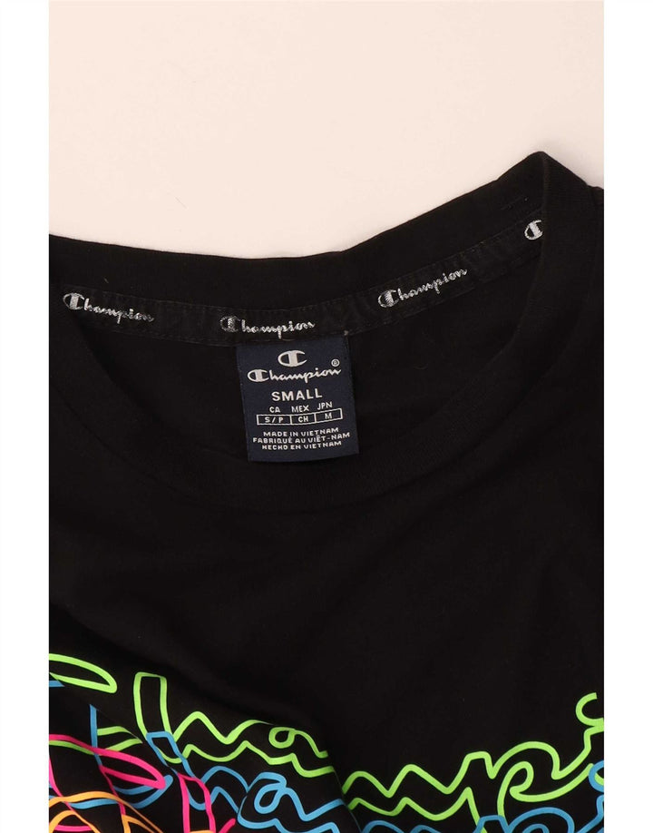 Champion Mens Graphic T-Shirt Top Small Black
