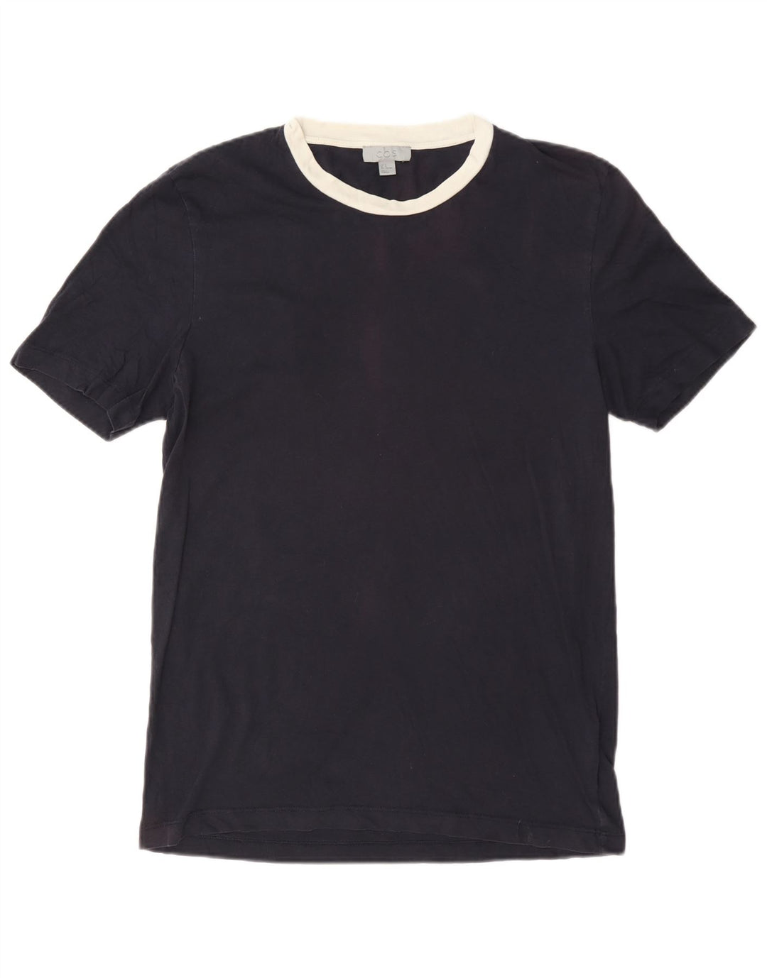 Cos Mens T-Shirt Top Medium Navy Blue Cotton