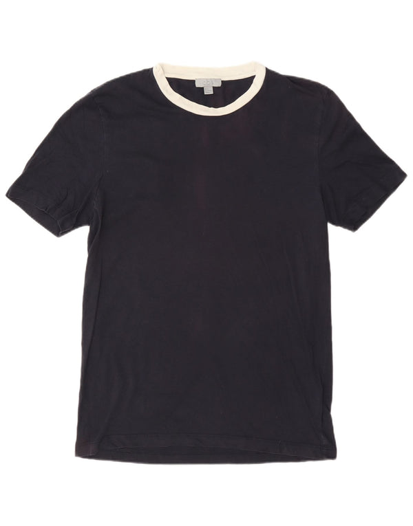 Cos Mens T-Shirt Top Medium Navy Blue Cotton