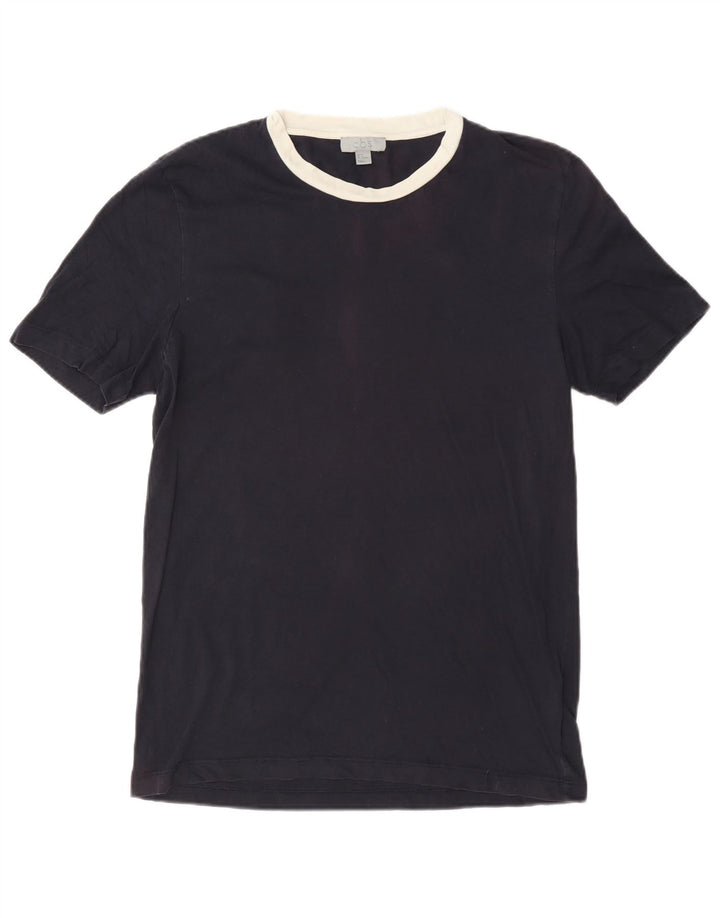 Cos Mens T-Shirt Top Medium Navy Blue Cotton