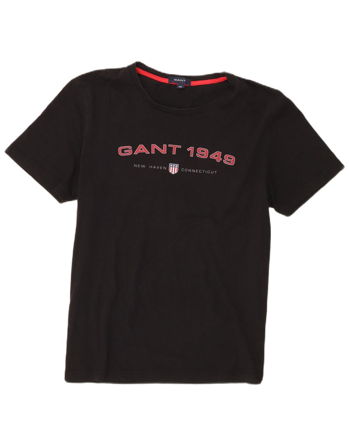 Gant Mens Graphic T-Shirt Top 2XL Black Cotton
