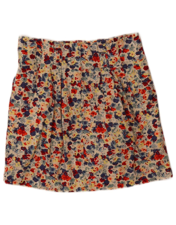 Женская мини-юбка с рисунком Topshop UK 10, маленькая W28, разноцветная с цветочным принтом