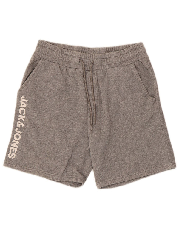 Jack & Jones Herre grafiske sportsshorts Små grå flækkede bomuld