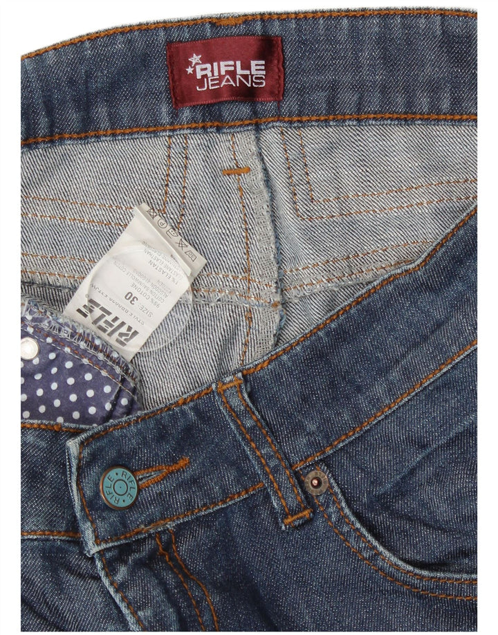 Rifle Womens Slim Jeans W30 L35 Blue Cotton