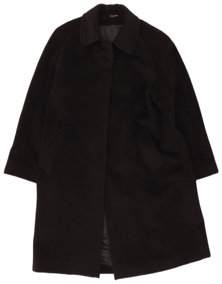 Piacenza Womens Overcoat UK 14 Large Black Wool