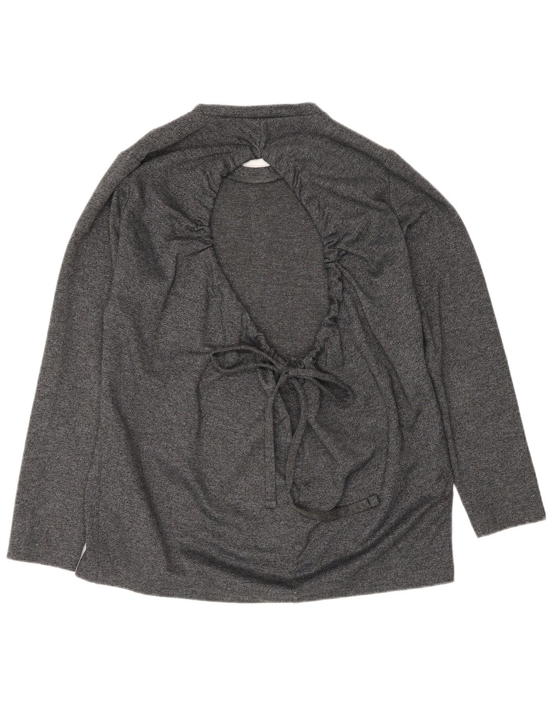 Zara Mujer Blusa Extragrande De Manga Larga Top UK 10 Small Gris
