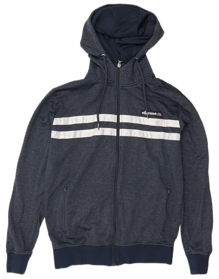 Maglione con cappuccio e zip da uomo Ellesse piccolo color block blu navy