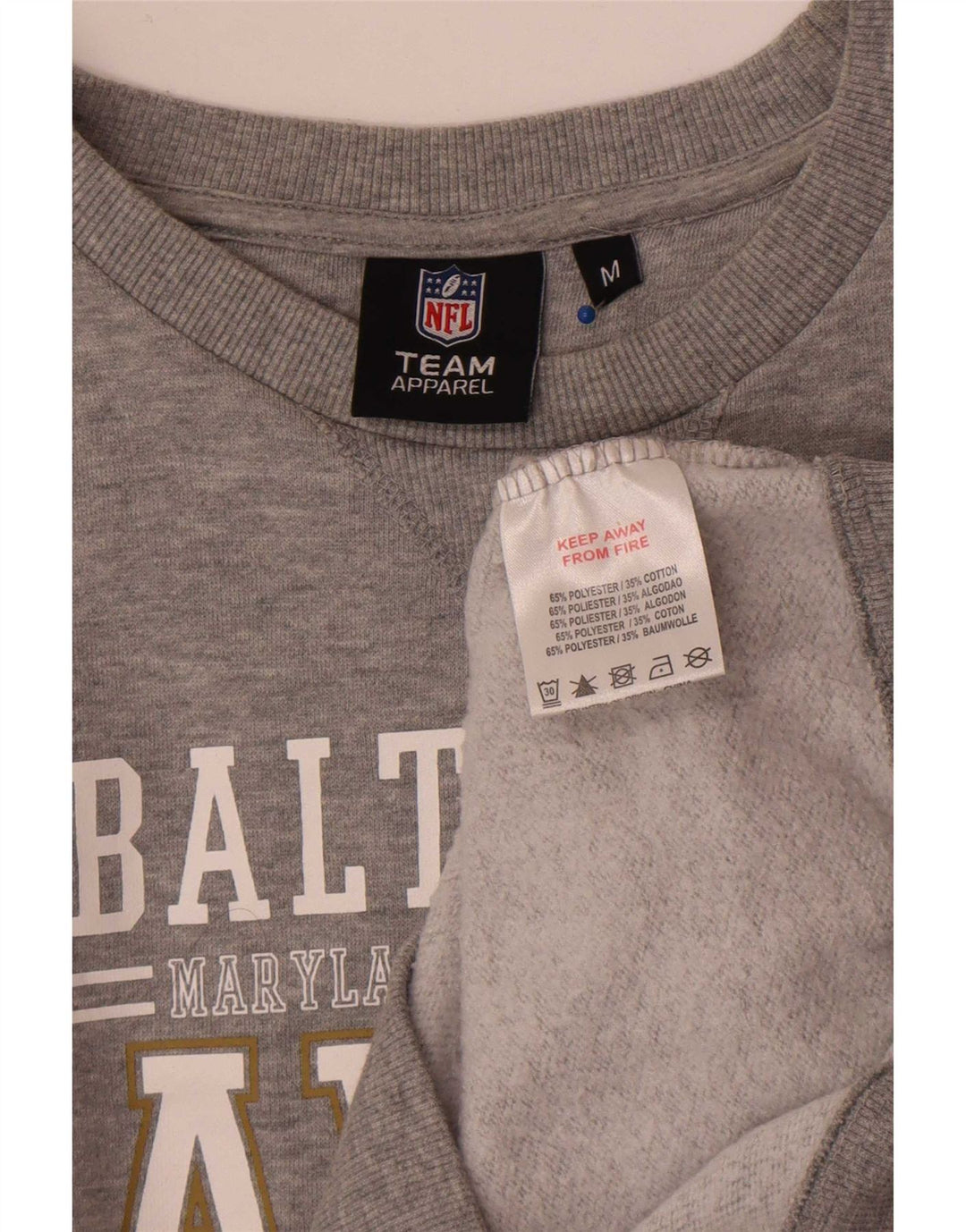 NFL Ανδρικό φούτερ Baltimore Ravens γραφικό Jumper Medium Grey Flecked