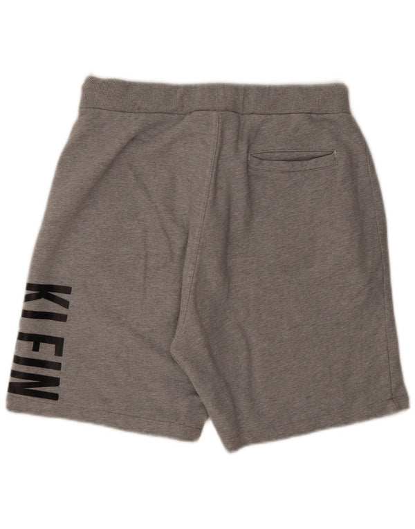 Pantaloncini sportivi grafici da uomo Calvin Klein grandi in cotone grigio