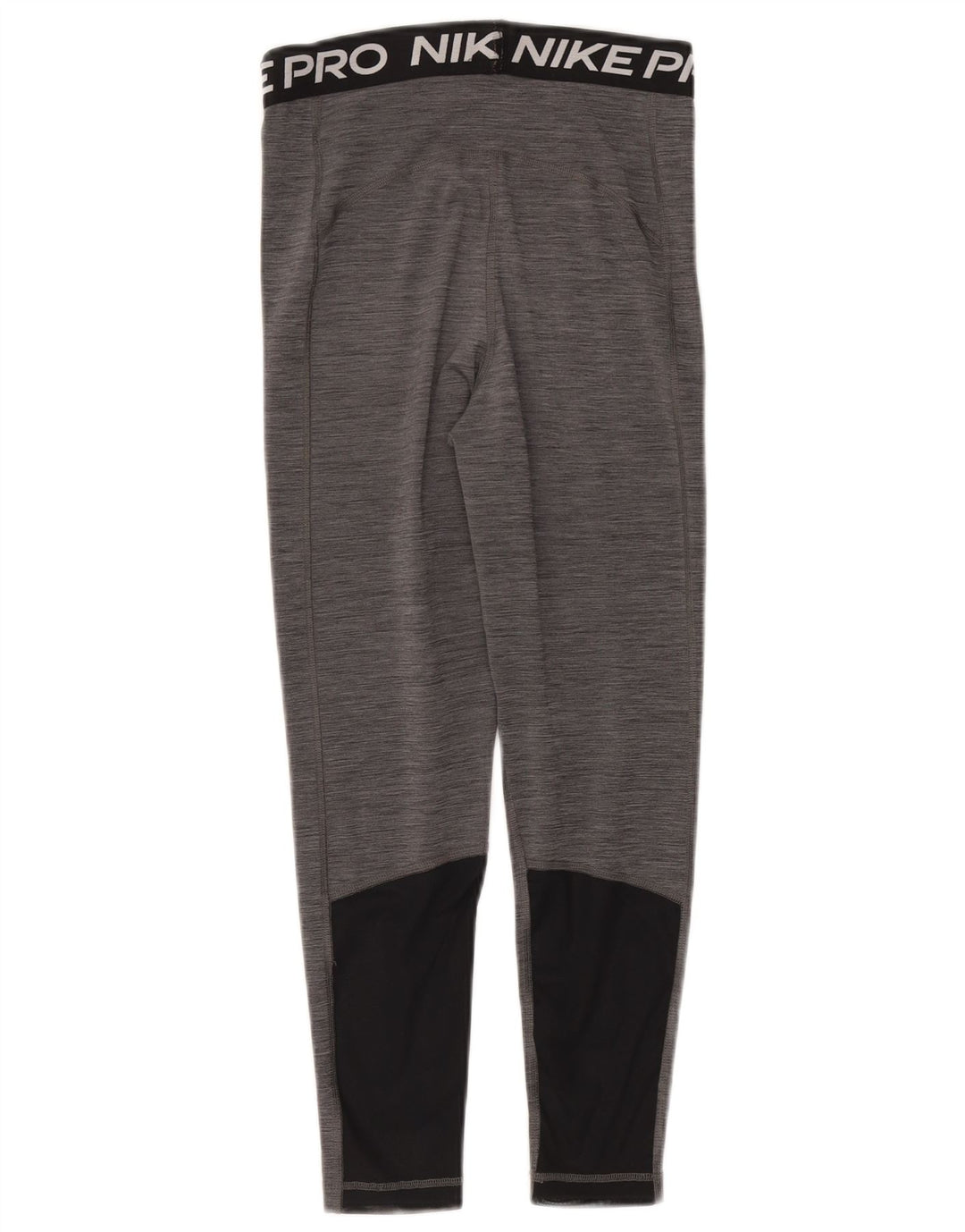 Nike Womens Dri Fit Graphic Leggings UK 10 Small  Grey Flecked Polyester