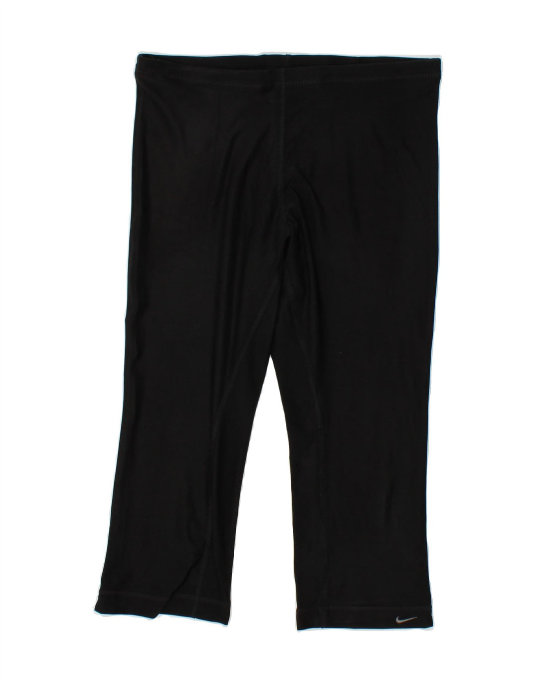 NIKE Womens Capri Leggings UK 8/10 Medium Black Polyester | Vintage Nike | Thrift | Second-Hand Nike | Used Clothing | Messina Hembry 