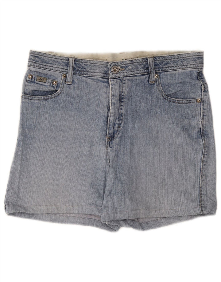 LEE Womens Denim Shorts US 10 Large W34 Blue Cotton