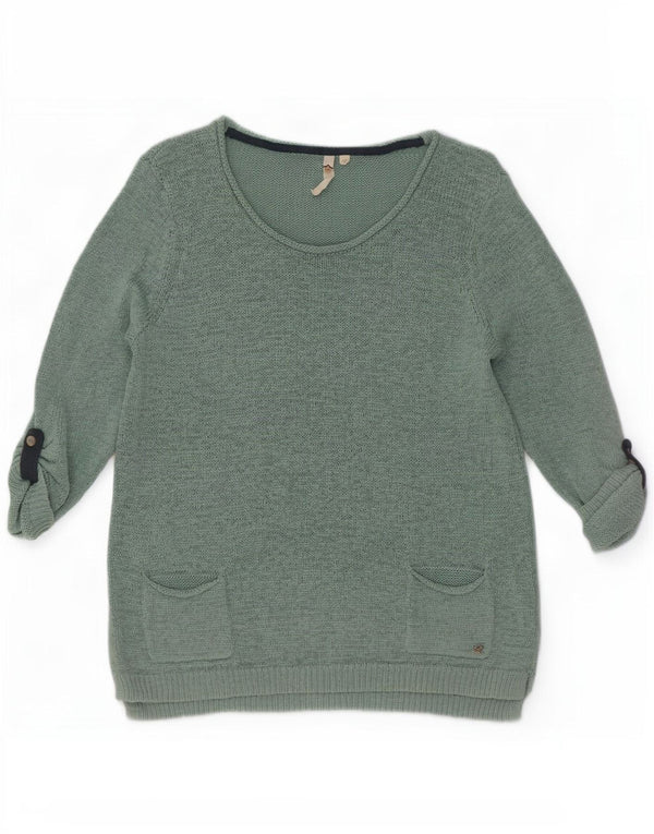 Maglione da donna con scollo a barca con maniche a 3/4 di White Stuff UK 12 Verde medio