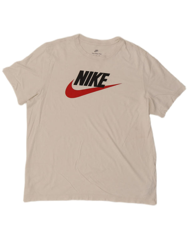 Nike Mens Graphic T-Shirt Top XL White Cotton