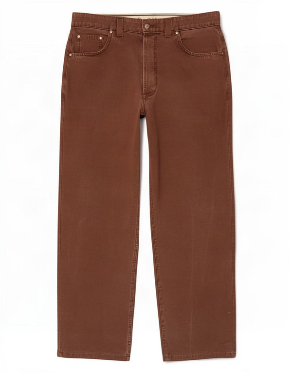 Pantaloni casual dritti da uomo Joop IT 50 Large W34 L29 Cotone marrone