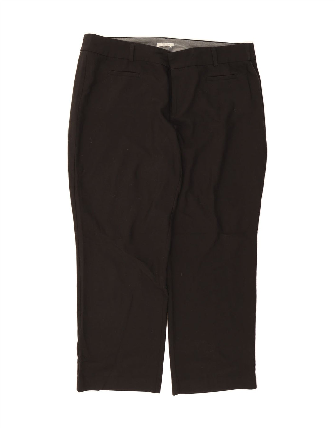 DOCKERS Womens Straight Casual Trousers W44 L30 Black Polyester Vintage Dockers and Second-Hand Dockers from Messina Hembry 