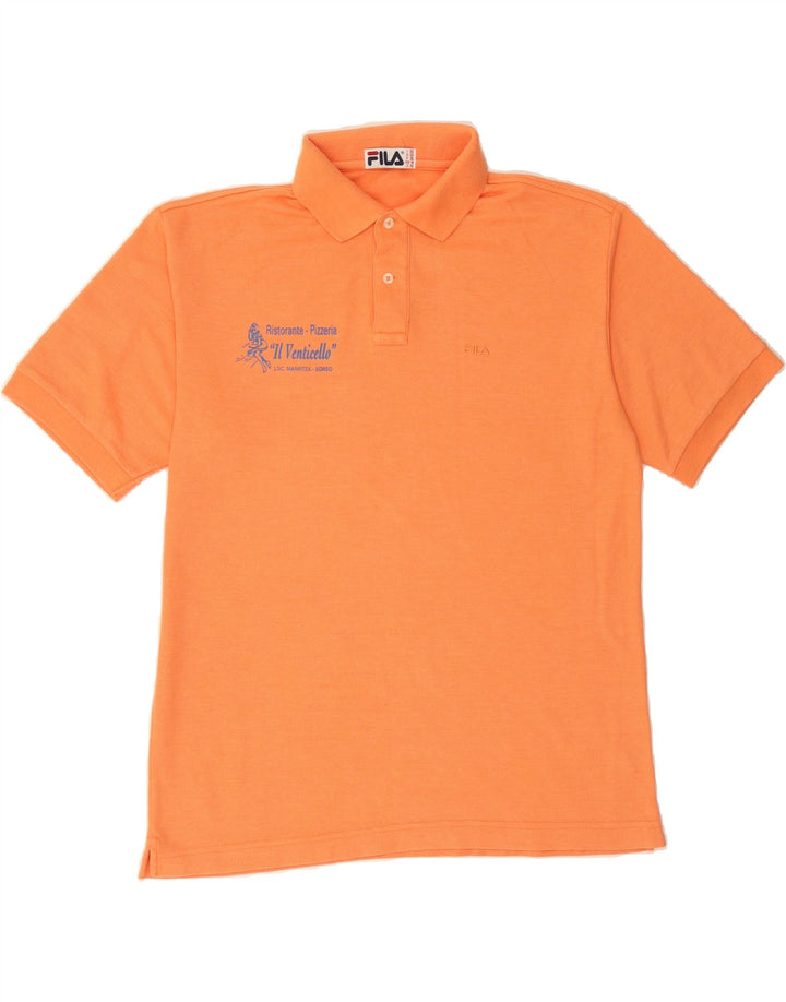 FILA Mens Polo Shirt IT 50 Medium Orange Cotton Vintage Fila and Second-Hand Fila from Messina Hembry 