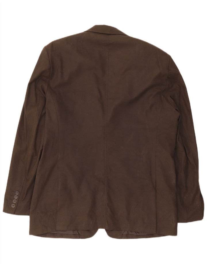 Zara Mens 2 Button Blazer Jacket EU 54 XL Brown