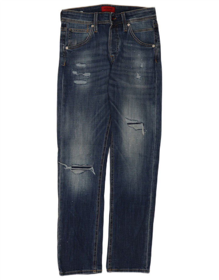 Jack & Jones Jean Slim effet vieilli W28 L30 pour homme en coton bleu
