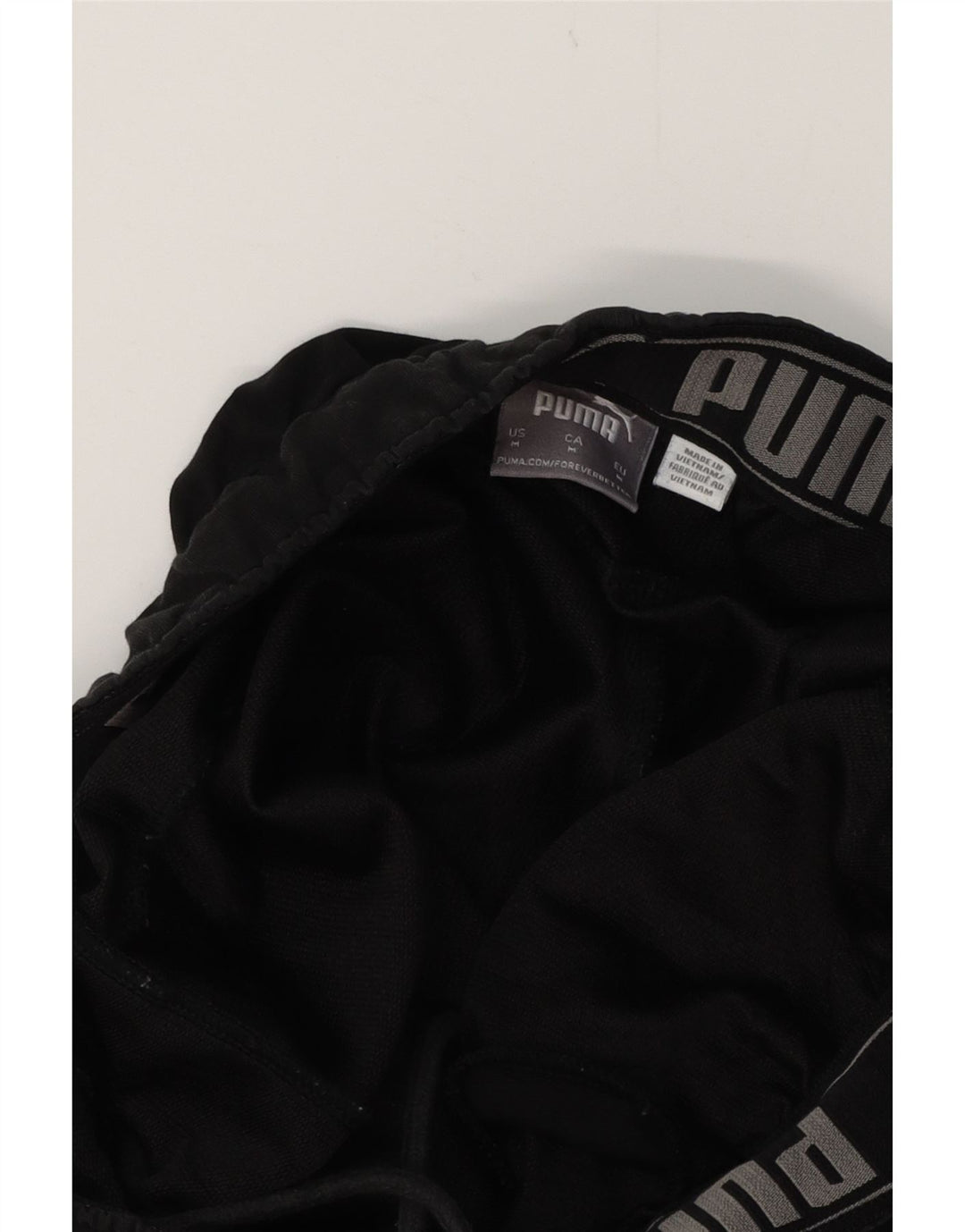 PUMA Mens Tracksuit Trousers Medium Black Cotton