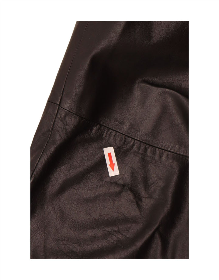 Vintage Womens Pegged Leather Trousers EU 38 Medium W28 L30 Black Leather