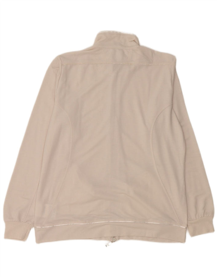 CHAMPION Dame Easy Fit træningsdragt Topjakke UK 16 Stor hvid polyester